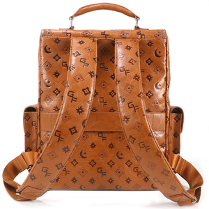 Large Capacity PU Leather Unisex Backpack Business Travel Waterproof Durable Laptop Backpack Casual Student School Bag - Product Image 1