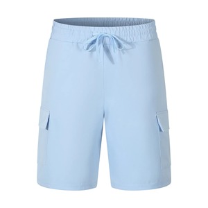 Custom <b>Men</b> Solid Color Swim <b>Trunks</b> Quick Dry Beach Shorts Lightweight Summer Board Shorts With Pockets OEM Blue Swim Shorts - Product Image 2