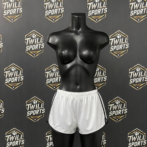 Women's White Satin Shorts Elastic Waist Loose Fit Sporty Style Solid Color Breathable Woven Fabric - Product Image 2