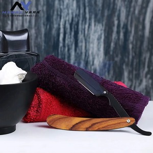 Navaja de Afeitar Profesional Vintage de Acero Inoxidable con Hoja Recta, Mango de Madera, Acabado Negro, Tipo Cut Throat, para Afeitado Manual - Product Image 3