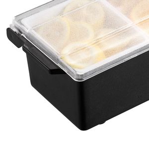 Contenitore Refrigerato a 4 Scomparti per Condimenti con Coperchio BA e Vassoio per Guarnizioni - Product Image 3