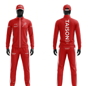 ชุดวอร์มสควอชผ้าโพลีเอสเตอร์อินเตอร์ล็อคพรีเมียม 280 GSM สีเขียวมะกอก ดีไซน์แผงตัดต่อสีตัดกัน พิมพ์ลายแบบซับลิเมชั่นตามสั่ง - Product Image 5