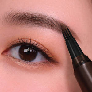 Crayon à sourcils imperméable à pointe fourchue, liquide fin professionnel longue durée avec brosse douce - Product Image 3