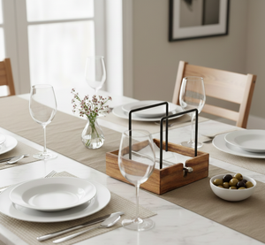 Porta Servilletas de Madera, Diseño Elegante Hecho a Mano para Cocina, Mesa de Comedor, Soporte para Papel Higiénico - Product Image 1