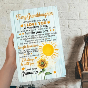 CIFbuy Targa Vintage Rustica in Alluminio 8x12 Pollici (20.3x30.5cm) con Girasole, Insegna da Parete in Legno per TikTok e Servizio di Ritiro Temu - Product Image 3