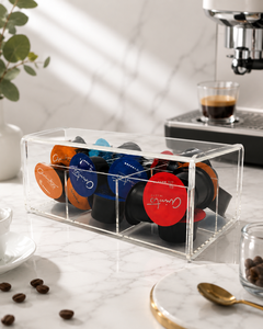 Transform Coffee Corner - Elegante Caja de Almacenamiento de Cápsulas de Café Rectangular de Acrílico, Diseño Chic, Acceso Sencillo, Multifuncional - Product Image 5