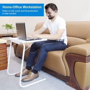 โต๊ะวางของพับได้แบบพกพา ปรับระดับความสูงได้ 6 ระดับ และปรับมุมได้ 3 ระดับ ใช้กับโซฟา ดูทีวี วางแล็ปท็อป สำหรับรับประทานอาหาร ดื่มกาแฟ และดูทีวี - Product Image 4