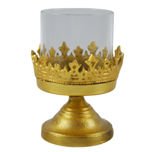 Candelabro con Cristal Adornado con Diseño en Relieve, Agrega Elegancia a la Decoración de tu Hogar, Regalo Ideal para tus Personas Favoritas - Product Image 1