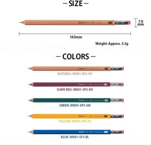 Crayon mécanique en plastique OHTO WN02 0,5 mm |   Encens au cèdre pour le corps |   Mini format portable |   avec clip |   Encre bleue/verte |   Fabriqué au Japon - Product Image 3