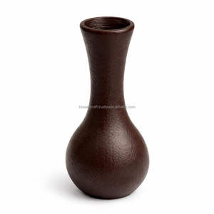 Vase à fleurs décoratif en résine écologique, design moderne, motif tourbillon vert, artisanat, pour table - Product Image 6