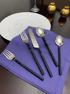 Matte <b>Red</b> Cutlery Set Anniversary Engagement Parties Dinning Tableware Metal Flatware Sets For Decoration American Style - Product Image 5