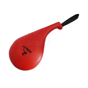 แผ่นรองเตะเทควันโดแบบมืออาชีพ หนังวัว ระบายอากาศได้ดี สวมใส่สบาย ปรับแต่งได้สำหรับการฝึกซ้อม ทนทาน - Product Image 2