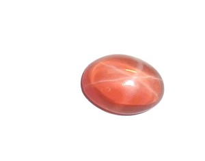Zafiro Estrella Naranja Transparente Ovalado de 5x7 mm, 1 Quilate, Creado en Laboratorio, Cabujón Pulido con Efecto de Estrella de 6 Puntas para Joyería - Product Image 1