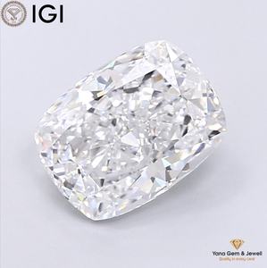 Diamante CVD Cultivado en Laboratorio, Corte Cojín, Color D, Claridad VVS1, 4.00 Quilates, con Certificado IGI, para Anillo de Compromiso - Product Image 1