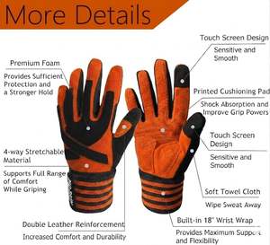 CLOVIX SPORTS Professional Gym Gloves with Wrist Support <b>Straps</b> Shock Absorbing Padded Fitness Gloves for Heavy Weightlifting - Product Image 5