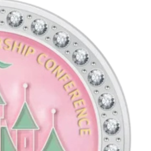  Pin de la Conferencia de Liderazgo 2025, Broche de Solapa Esmaltado en Tono Dorado, Rosa y Verde, Elegante Insignia Conmemorativa de Hermandad, Moda - Product Image 4