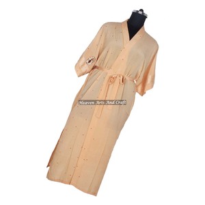 KL007 Collection Été 2026 Kimono Sari Vintage en Soie à Manches Longues, Tenue Décontractée Longue Style Bohème, Séchage Rapide Hiver Automne - Product Image 1