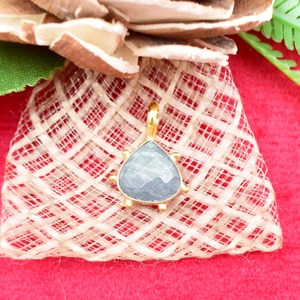 Aquamarine Heart Pendant 925 Sterling <b>Silver</b> Bezel Set Faceted Gemstone Handmade Minimal Jewelry Gift for Women - Product Image 6