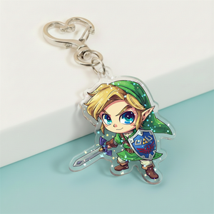 Kunden spezifische hochwertige klare Anime Acryl Amulett Schlüssel Epoxy Glitter Karabiner für Werbe schlüssel bund - Product Image 1