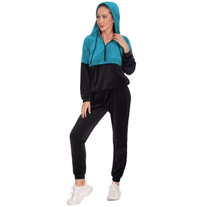 Conjuntos de dos piezas para mujer, chándales informales, conjuntos deportivos de 2 piezas, sudaderas con capucha y pantalones deportivos, ropa de otoño e invierno - Product Image 2