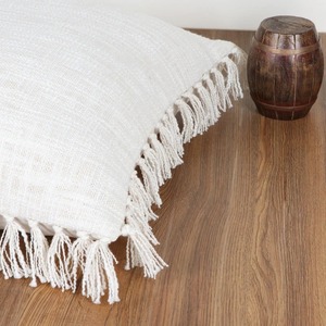 Hand <b>Tufted</b> Texture Modern Ivory Fringe 100% Cotton <b>Cushion</b> <b>Cover</b> Border Square Sofa Home Decor Zipper Closure for Wholesale - Product Image 3