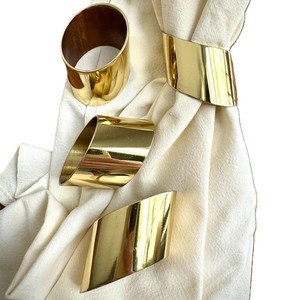 Anillos de Servilleta de Latón Dorado de la Mejor Calidad para Eventos, Hoteles, Bodas, Porta Servilletas Metálicos Modernos para el Hogar, Accesorios de Comedor - Product Image 6
