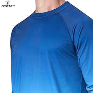 T-shirt de compression à manches longues pour hommes, respirant, anti-UV, séchage rapide, en polyester et nylon, pour la gym, l'entraînement et le surf (Rash Guard) - Product Image 3