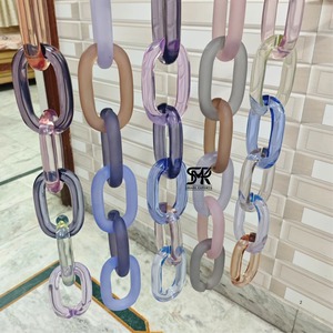 Décoration murale en résine acrylique de qualité supérieure, chaîne à maillons transparente, luxe moderne, accent d'intérieur, cadeau décoratif - Product Image 1