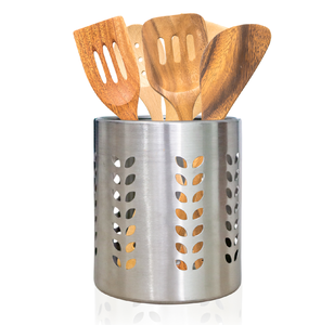 Soporte de acero inoxidable para cucharas y palillos de cocina al precio más bajo - Product Image 6