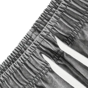 Conjunto de Camiseta y Pantalones Cortos de Algodón Gris Sólido para Hombre, Corte Regular, Casual, Transpirable, Manga Corta, Cuello Redondo, Jersey de 230g, Lavado - Product Image 4