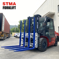 Meilleure vente STMA petit chariot élévateur à moteur diesel 5TON avec accessoire de palette simple/double et cabine Montacargas