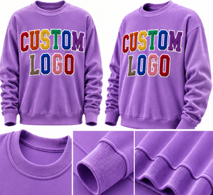 Sweat-shirt à col rond personnalisé avec logo, unisexe, coupe classique, imprimé floqué, pull en tricot, motif lettres sur le devant - Product Image 4