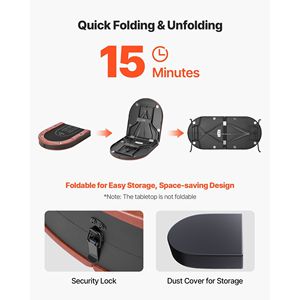 Table de poker pliable pour 8 joueurs, 72 pouces, avec rails rembourrés et porte-gobelets, table de jeu ovale portable pour la maison ou le casino - Product Image 3