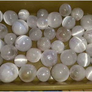 Esferas de Selenita Hechas a Mano al por Mayor, Piedras Preciosas Naturales de Cuarzo y Ágata para Feng Shui, Chakra, Artesanías de Cristal y Amuletos - Product Image 2