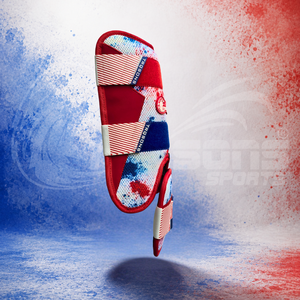 Trqsons Special Edition PRO-<b>Custom</b> Series US Flag Splesh Double Ankle Leg Guard With Foot-Pad Baseball Outdoor Sport All Season - Product Image 2