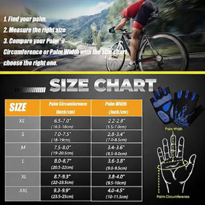 Guantes de Ciclismo sin Dedos, Guantes Deportivos Acolchados con Espuma Antichoque, Protección UV para Bicicletas y Pesca - Product Image 6