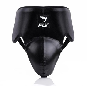 Ensemble de sparring de boxe MMA personnalisé Fly Black en cuir de vachette véritable à lacets, comprenant des gants de boxe, un protège-tête et une protection inguinale - Product Image 6