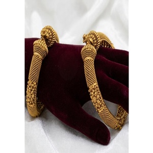 Exquisite Premium Quality Brass Gold Plated <b>Bangle</b> Bracelets <b>Set</b> For Women Wedding Wear Jewelry Collection - Product Image 1