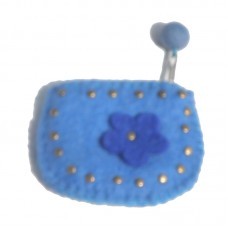Asthamangal Monedero Pequeño de Fieltro Hecho a Mano para Mujer, con Cierre de Cremallera Único, Antirrobo, Lindo Bordado Floral de Algodón - Product Image 4