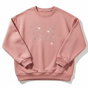 Sudadera Moderna con Pedrería, Informal de Invierno, Ecológica, Transpirable, Material Suave al Tacto, Mangas Largas, Personalizable, Prenda de Moda - Product Image 1