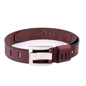 Men's Genuine <b>Cow</b> Hide Leather Customizable Dress Belt Handmade Alloy Buckle Square Design High Strength Genuine Leather - Product Image 4