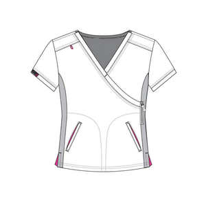 Conjunto de Uniformes Médicos Profesionales al por Mayor para Hospital, Suaves y Transpirables, con Cuello en V, Blusa de Enfermería y Pantalones Cargo para Mujer - Product Image 6