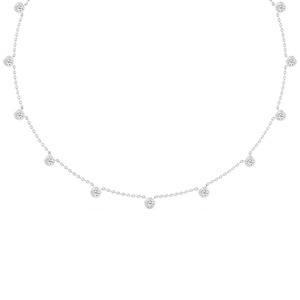 Collar Clásico de Oro Rosa de 9K con Cadena y Diamantes Cultivados en Laboratorio de Corte Redondo, 3.43 CTW - Product Image 4