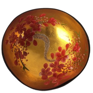 Directo de fábrica al por mayor diseño de cáscara de huevo juego de cuencos de coco hecho a mano flor Shell regalo decoración del hogar pintado precio competitivo - Product Image 1