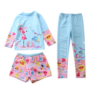 Pink <b>Unicorn</b> Rash Guard Set Long Sleeve Top <b>Leggings</b> Shorts Swimwear Adult Men Spandex/Polyester UPF50+ Quick Dry - Product Image 2