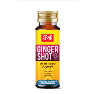 Bebida Reforzadora del Sistema Inmunitario YOUR BRAND Ginger Wellness Shot con Miel y Cúrcuma 50ml, Alimentos y Bebidas Orgánicas - Product Image 1