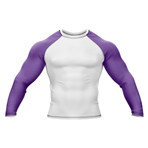 เสื้อคอมเพรสชั่นแขนสั้นสำหรับ MMA BJJ แบบไม่ใช้ยูนิฟอร์ม  ผ้าทนทาน ยืดได้ 4 ทิศทาง เหมาะสำหรับการต่อสู้ - Product Image 5