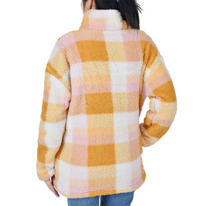 Women Sherpa Fleece Sweatshirt Unlined <b>Thermal</b> Winter <b>Top</b> with Stand Collar and Front Logo for Cold Weather Comfort - Product Image 2