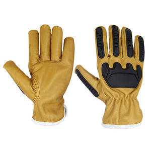 Gants de travail pour hommes en cuir de vachette grainé, résistants à l'usure et imperméables, pour la construction et la protection, en promotion aux États-Unis - Product Image 1