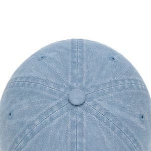 Light Blue <b>Vintage</b> Washed Baseball <b>Cap</b> With 3D Embroidery Star Detail Distressed Curved Brim Adjustable Unisex Custom Logo OEM - Product Image 3